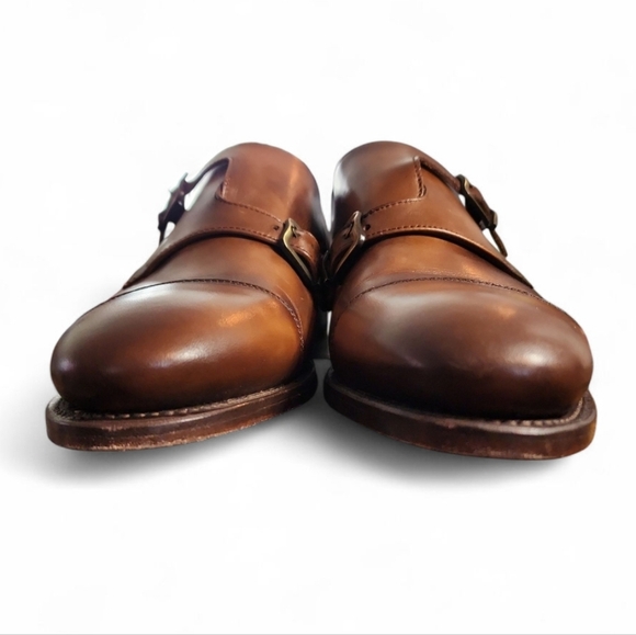 TAFT Prince Monk Double Strap Men Oxford Loafers Brown 42/US 9 Timeless Classic - Picture 3 of 12